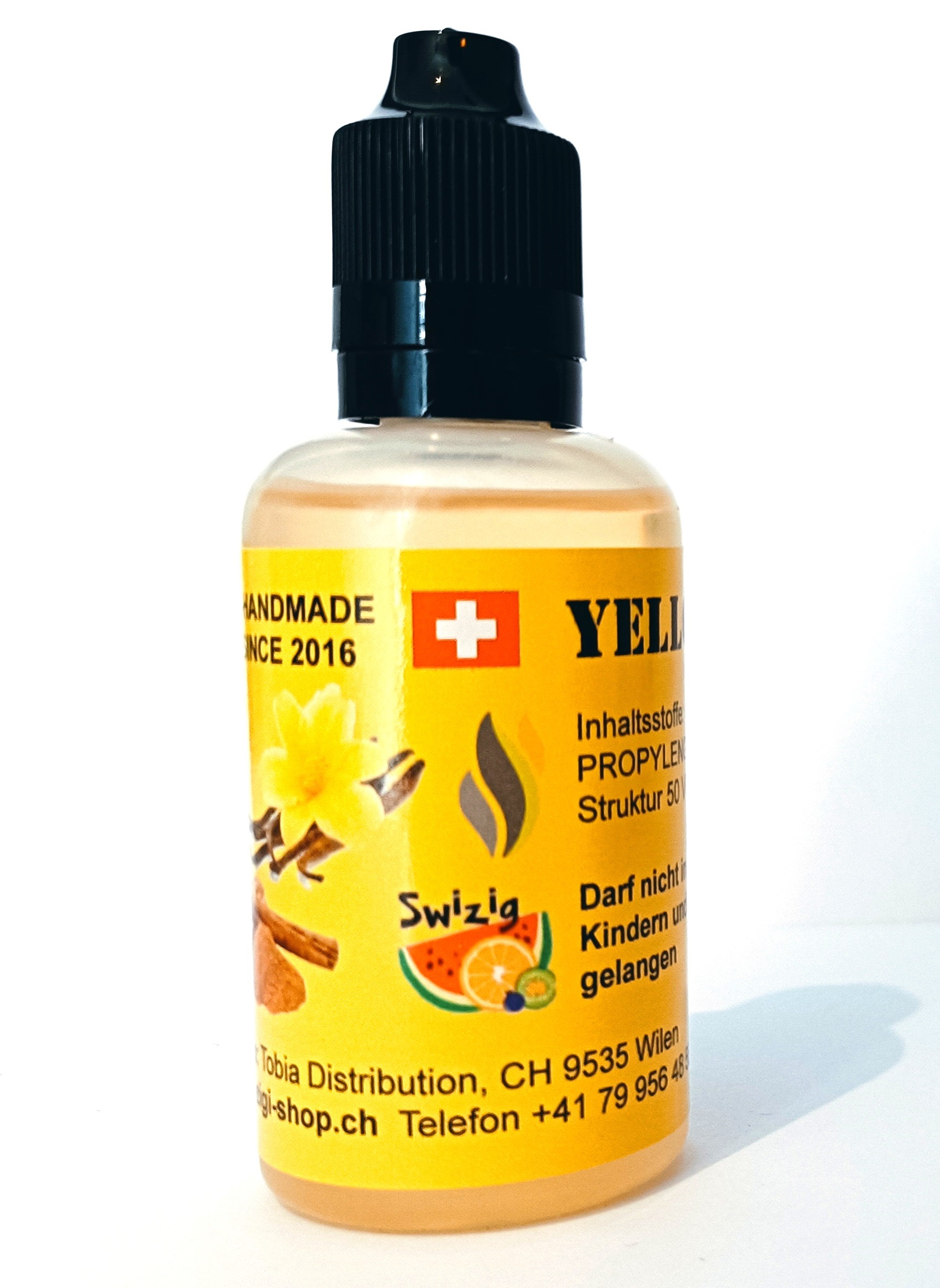 E-Liquid SWIZIG since 2016 Yellow 50ml Shortfill – Bild 2